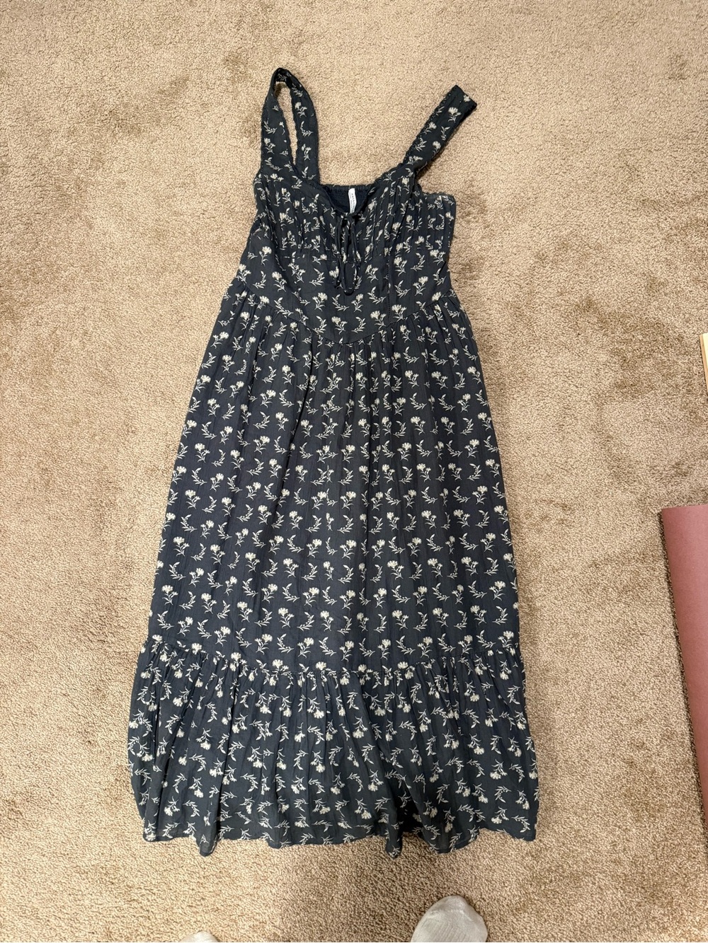 American Eagle Outfitters Navy Floral Midi Dress